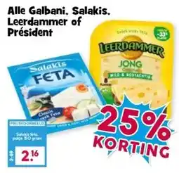 Boon`s Markt Alle Galbani, Salakis, Leerdammer of Président aanbieding