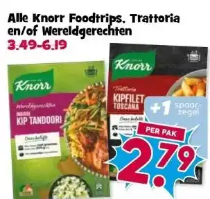 Boon`s Markt Alle Knorr Foodtrips. Trattoria en/of Wereldgerechten aanbieding
