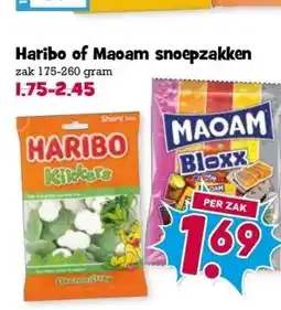 Boon`s Markt Haribo of Maoam snoepzakken aanbieding