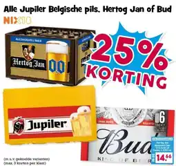 Boon`s Markt Alle Jupiler Belgische pils, Hertog Jan of Bud aanbieding