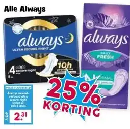 Boon`s Markt Alle Always aanbieding