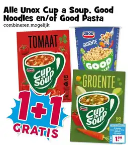 Boon`s Markt Alle Unox Cup a Soup, Good Noodles en/of Good Pasta aanbieding