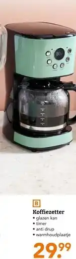 Blokker Koffiezetter • glazen kan aanbieding