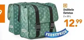 Blokker Dubbele fietstas 2 x 20 L aanbieding