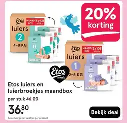 Etos Etos luiers en luierbroekjes maandbox aanbieding