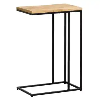 Leen Bakker Bijzettafel Kyan - zwart/naturel - 60x40x25 cm aanbieding