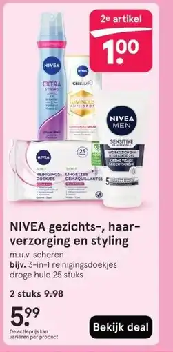 Etos NIVEA gezichts-, haar- verzorging en styling aanbieding