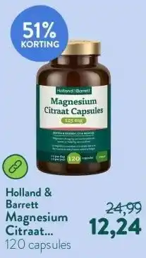 Holland & Barrett Magnesium Citraat Capsules 125mg aanbieding