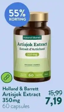 Holland & Barrett Artisjok Extract 350mg aanbieding