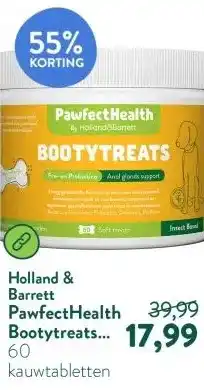 Holland & Barrett PawfectHealth Bootytreats Pre- En Probiotica Hond - 60 soft treats aanbieding