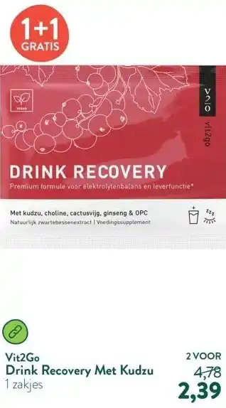 Holland & Barrett Drink Recovery Met Kudzu aanbieding