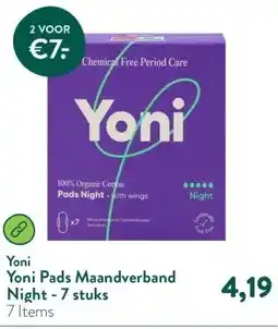 Holland & Barrett Yoni Pads Maandverband Night - 7 stuks aanbieding