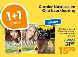 Trekpleister Garnier Nutrisse en Olia haarkleuring aanbieding