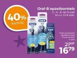 Trekpleister Oral-B opzetborstels 2-, 4-,6- en 8-pak M.u.v. iO 8-pak. aanbieding