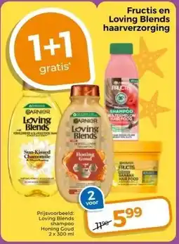 Trekpleister Fructis en Loving Blends haarverzorging aanbieding