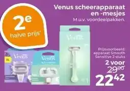 Trekpleister Venus scheerapparaat en -mesjes aanbieding