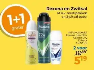 Trekpleister Rexona en Zwitsal aanbieding