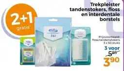 Trekpleister Trekpleister tandenstokers, floss en interdentale borstels aanbieding