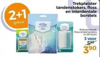 Trekpleister Trekpleister tandenstokers, floss en interdentale borstels aanbieding
