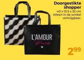 Trekpleister Doorgestikte shopper aanbieding