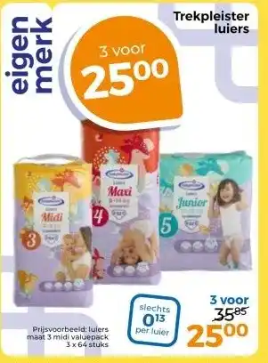 Trekpleister Trekpleister luiers aanbieding