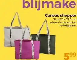 Trekpleister Canvas shopper aanbieding