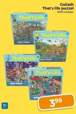 Trekpleister Goliath That's life puzzel aanbieding