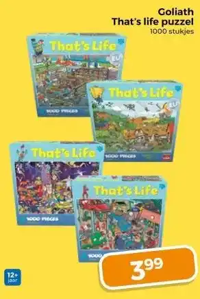 Trekpleister Goliath That's life puzzel aanbieding