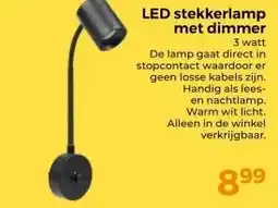 Trekpleister LED stekkerlamp met dimmer aanbieding