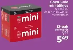 Trekpleister Coca-Cola miniblikjes 12 aanbieding