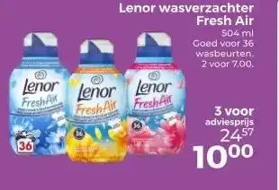 Trekpleister Lenor wasverzachter Fresh Air aanbieding