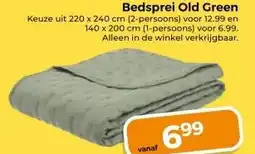 Trekpleister Bedsprei Old Green aanbieding