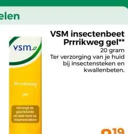 Trekpleister VSM insectenbeet Prrrikweg gel** aanbieding