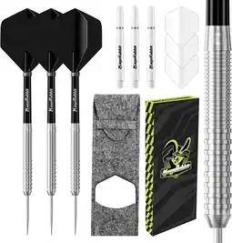 Amazon MageRabbit Professionele Tungsten Steeltip dartset, 23 gram, met flights, schachten en portemonnee aanbieding