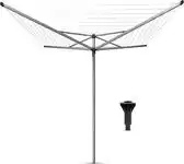 Bol.com Brabantia Topspinner Droogmolen met Betonanker - 50 m - Metallic Grey aanbieding