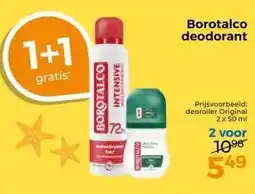 Trekpleister Borotalco deodorant aanbieding