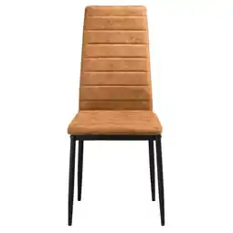 Leen Bakker Eetkamerstoel Rowin - stof - cognac aanbieding