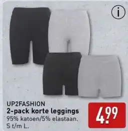 ALDI UP2FASHION 2-pack korte leggings aanbieding