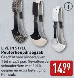 ALDI Live in style Peuterheupdraagzak aanbieding