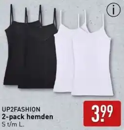 ALDI UP2FASHION 2-pack hemden aanbieding
