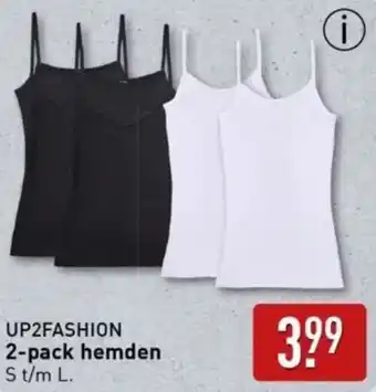 ALDI UP2FASHION 2-pack hemden aanbieding