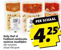 Boni Daily Chef of Padifood combinatie oosterse maaltijden aanbieding