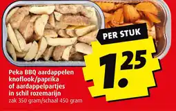 Boni Peka BBQ aardappelen knoflook/paprika of aardappelpartjes in schil rozemarijn aanbieding
