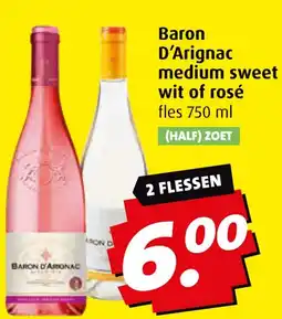 Boni Baron D'Arignac medium sweet wit of rosé aanbieding