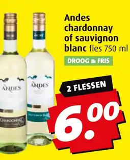 Boni Andes chardonnay of sauvignon blanc aanbieding