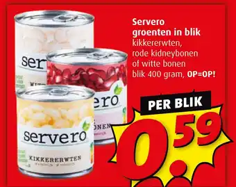 Boni Servero groenten in blik aanbieding