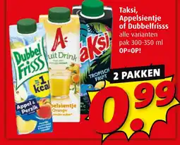 Boni Taksi, Appelsientje of Dubbelfrisss aanbieding
