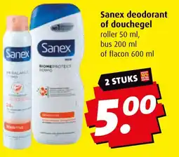 Boni Sanex deodorant of douchegel aanbieding