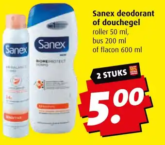 Boni Sanex deodorant of douchegel aanbieding