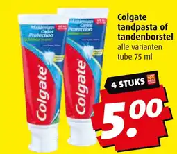 Boni Colgate tandpasta of tandenborstel aanbieding